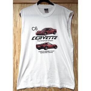 Corvette Graphic Muscle T-Shirt Platinum Plus USA Men’s Size Large